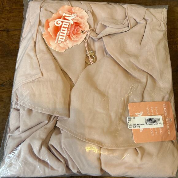 Show Me Your Mumu “Caitlin” Ruffle Maxi Bridesmaids Dress Dusty Blush Pink Large - Picture 5 of 7